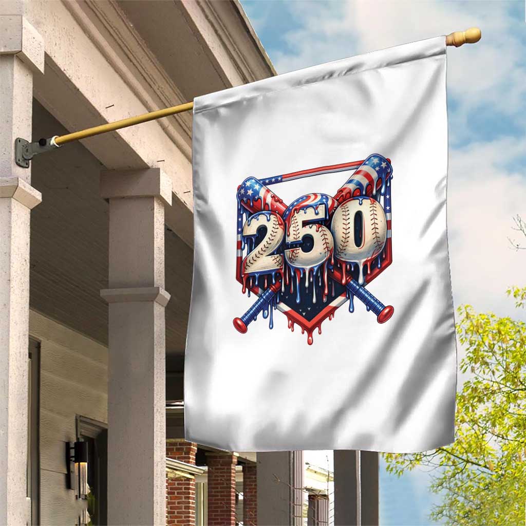 Patriotic Baseball Drip Garden Flag USA 250th Anniversary Gift