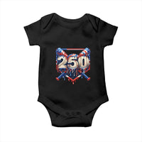Patriotic Baseball Drip Baby Onesie USA 250th Anniversary Gift