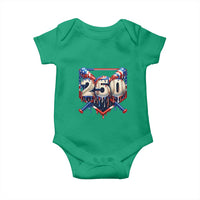 Patriotic Baseball Drip Baby Onesie USA 250th Anniversary Gift