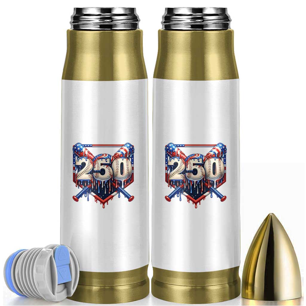 Patriotic Baseball Drip Bullet Tumbler USA 250th Anniversary Gift