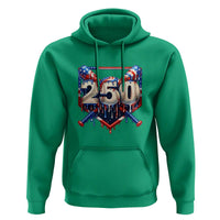 Patriotic Baseball Drip Hoodie USA 250th Anniversary Gift