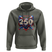 Patriotic Baseball Drip Hoodie USA 250th Anniversary Gift