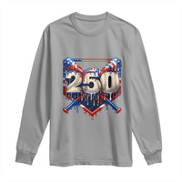 Patriotic Baseball Drip Long Sleeve Shirt USA 250th Anniversary Gift