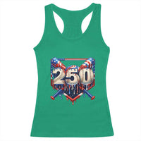 Patriotic Baseball Drip Racerback Tank Top USA 250th Anniversary Gift