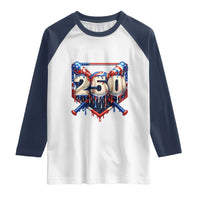Patriotic Baseball Drip Raglan Shirt USA 250th Anniversary Gift