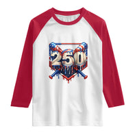 Patriotic Baseball Drip Raglan Shirt USA 250th Anniversary Gift