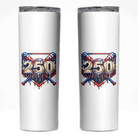 Patriotic Baseball Drip Skinny Tumbler USA 250th Anniversary Gift