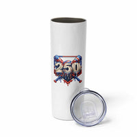 Patriotic Baseball Drip Skinny Tumbler USA 250th Anniversary Gift
