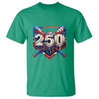 Patriotic Baseball Drip T Shirt USA 250th Anniversary Gift
