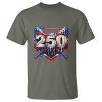 Patriotic Baseball Drip T Shirt USA 250th Anniversary Gift