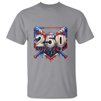 Patriotic Baseball Drip T Shirt USA 250th Anniversary Gift