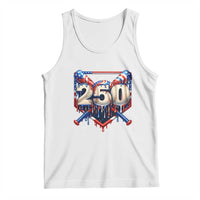 Patriotic Baseball Drip Tank Top USA 250th Anniversary Gift
