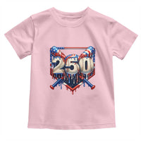 Patriotic Baseball Drip Toddler T Shirt USA 250th Anniversary Gift