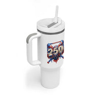 Patriotic Baseball Drip Tumbler With Handle USA 250th Anniversary Gift