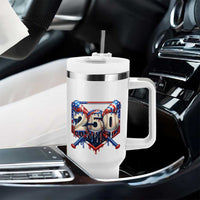 Patriotic Baseball Drip Tumbler With Handle USA 250th Anniversary Gift