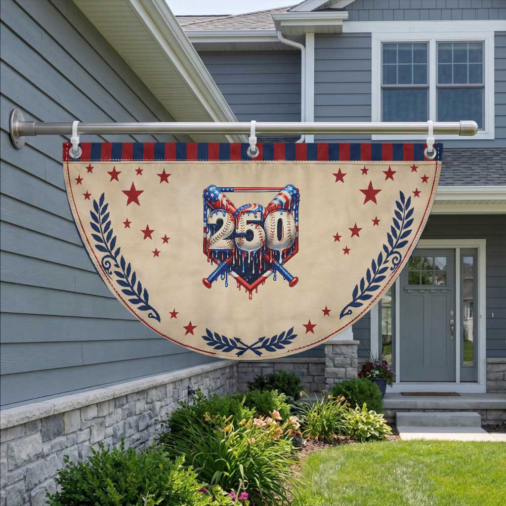 Baseball Drip Graphic Patriotic Fan Flag USA 250th Anniversary Gift
