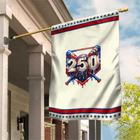 Baseball Drip Graphic Patriotic Garden Flag USA 250th Anniversary Gift