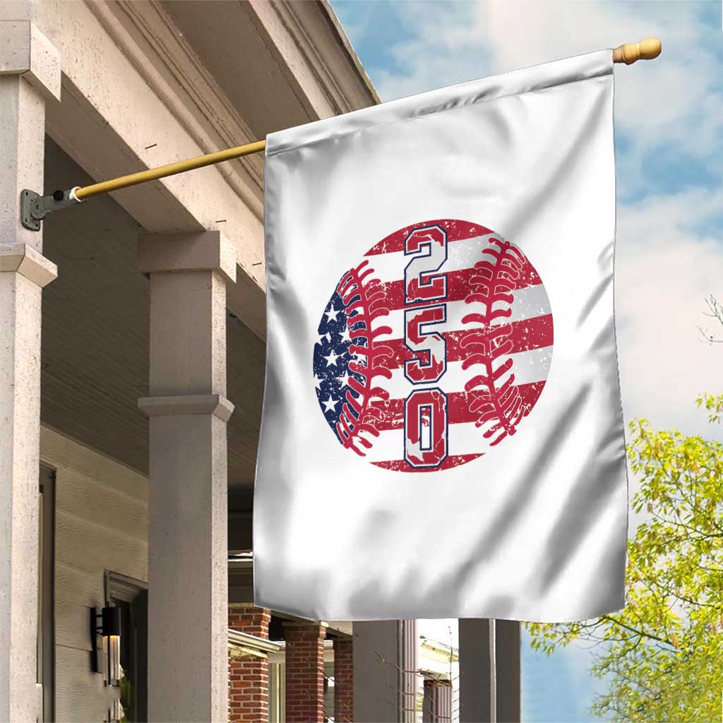 USA 250th Anniversary Baseball Garden Flag Patriotic Athlete Gift