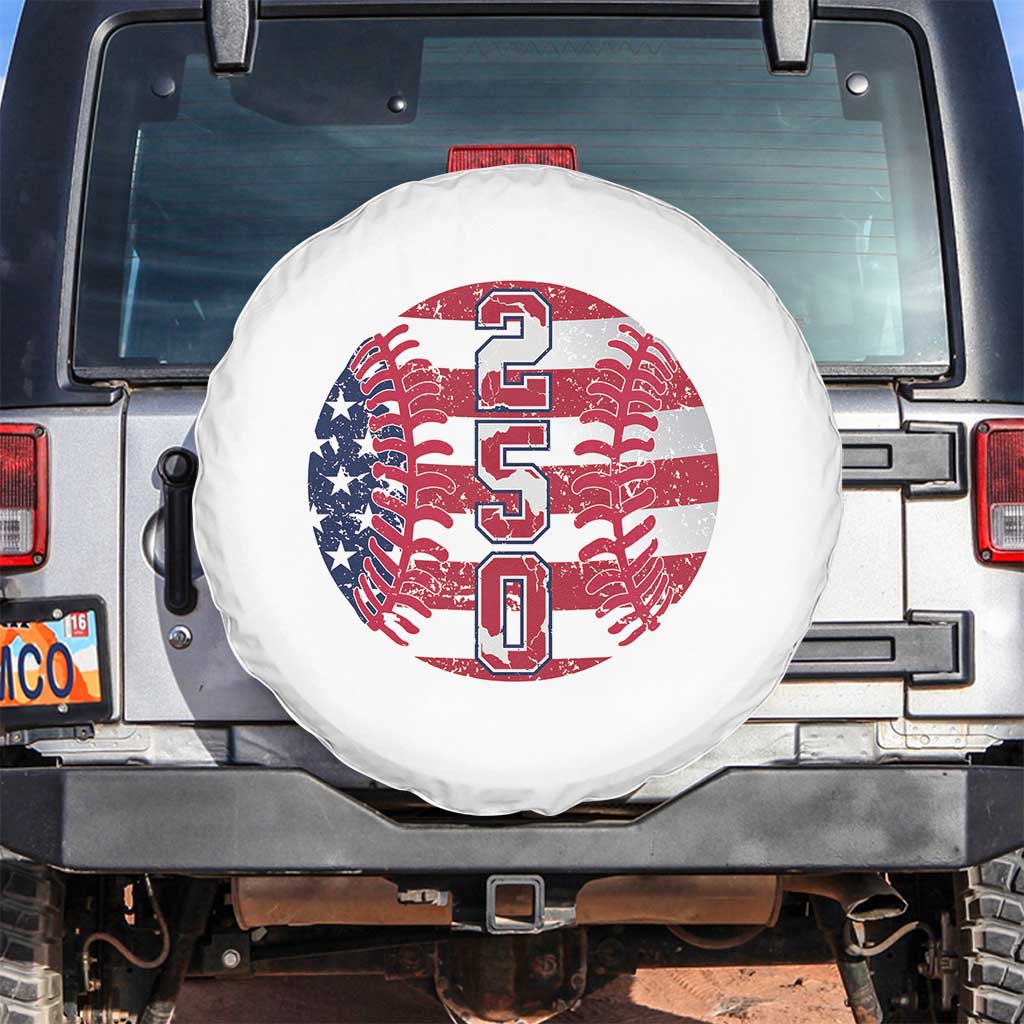 USA 250th Anniversary Baseball Spare Tire Cover Patriotic Athlete Gift