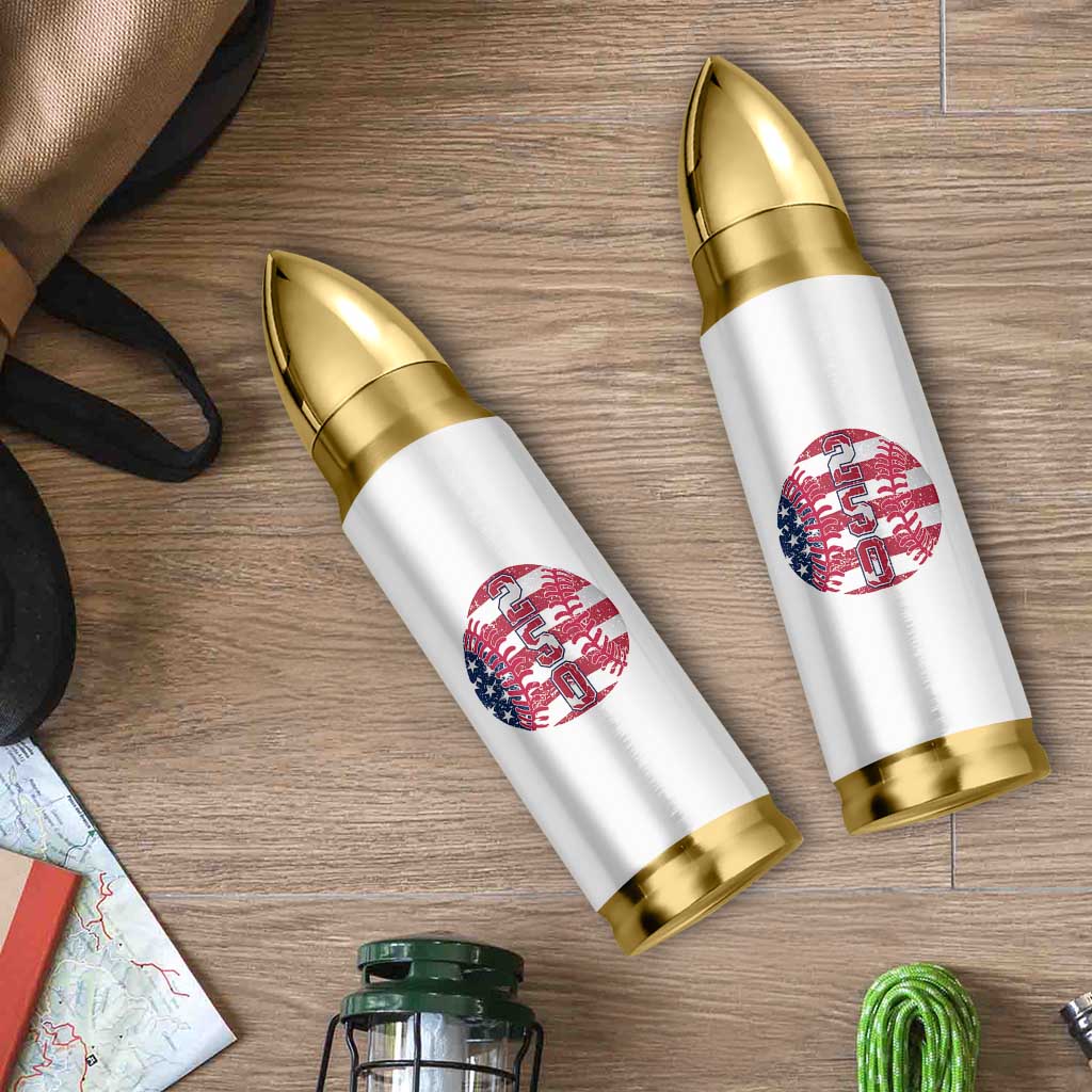 USA 250th Anniversary Baseball Bullet Tumbler Patriotic Athlete Gift