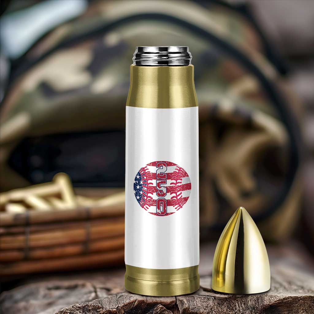 USA 250th Anniversary Baseball Bullet Tumbler Patriotic Athlete Gift