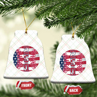 USA 250th Anniversary Baseball Ceramic Ornament Patriotic Athlete Gift