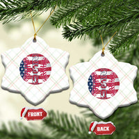 USA 250th Anniversary Baseball Ceramic Ornament Patriotic Athlete Gift