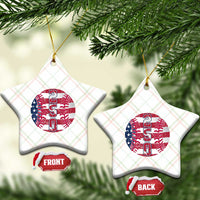 USA 250th Anniversary Baseball Ceramic Ornament Patriotic Athlete Gift