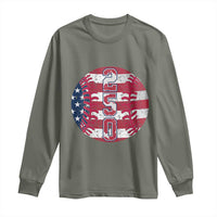 USA 250th Anniversary Baseball Long Sleeve Shirt Patriotic Athlete Gift