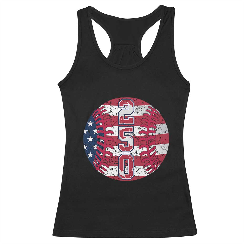 USA 250th Anniversary Baseball Racerback Tank Top Patriotic Athlete Gift