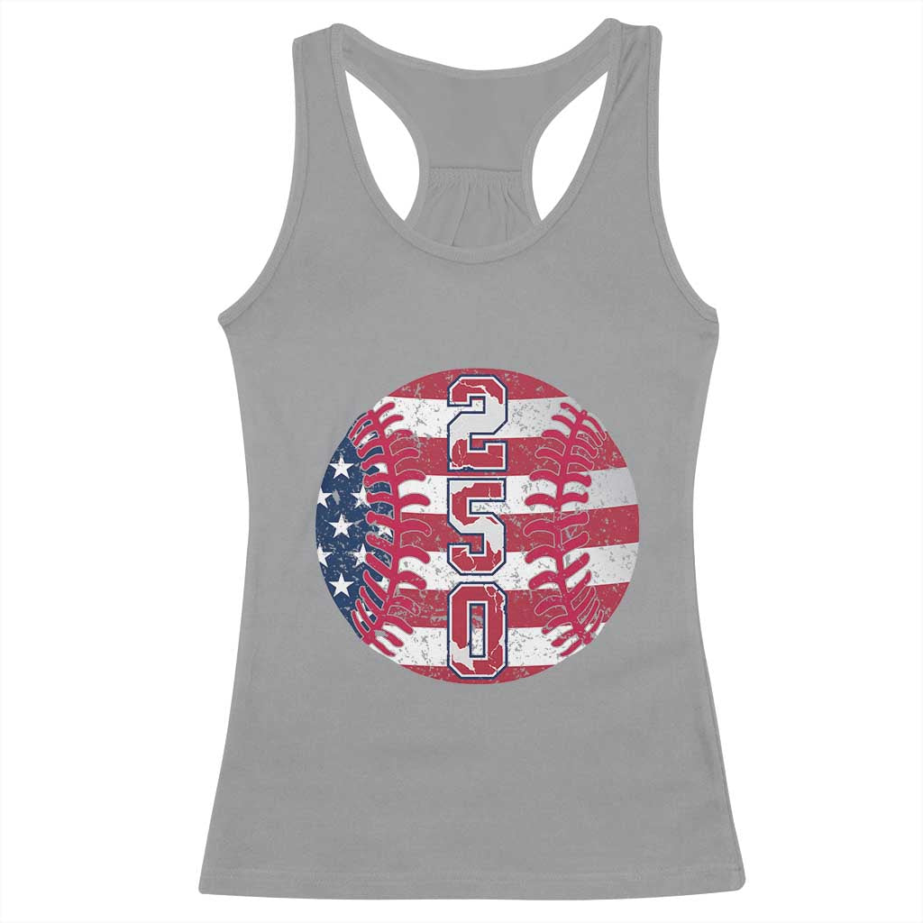 USA 250th Anniversary Baseball Racerback Tank Top Patriotic Athlete Gift