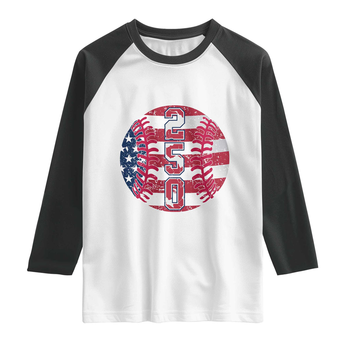 USA 250th Anniversary Baseball Raglan Shirt Patriotic Athlete Gift