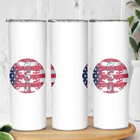 USA 250th Anniversary Baseball Skinny Tumbler Patriotic Athlete Gift