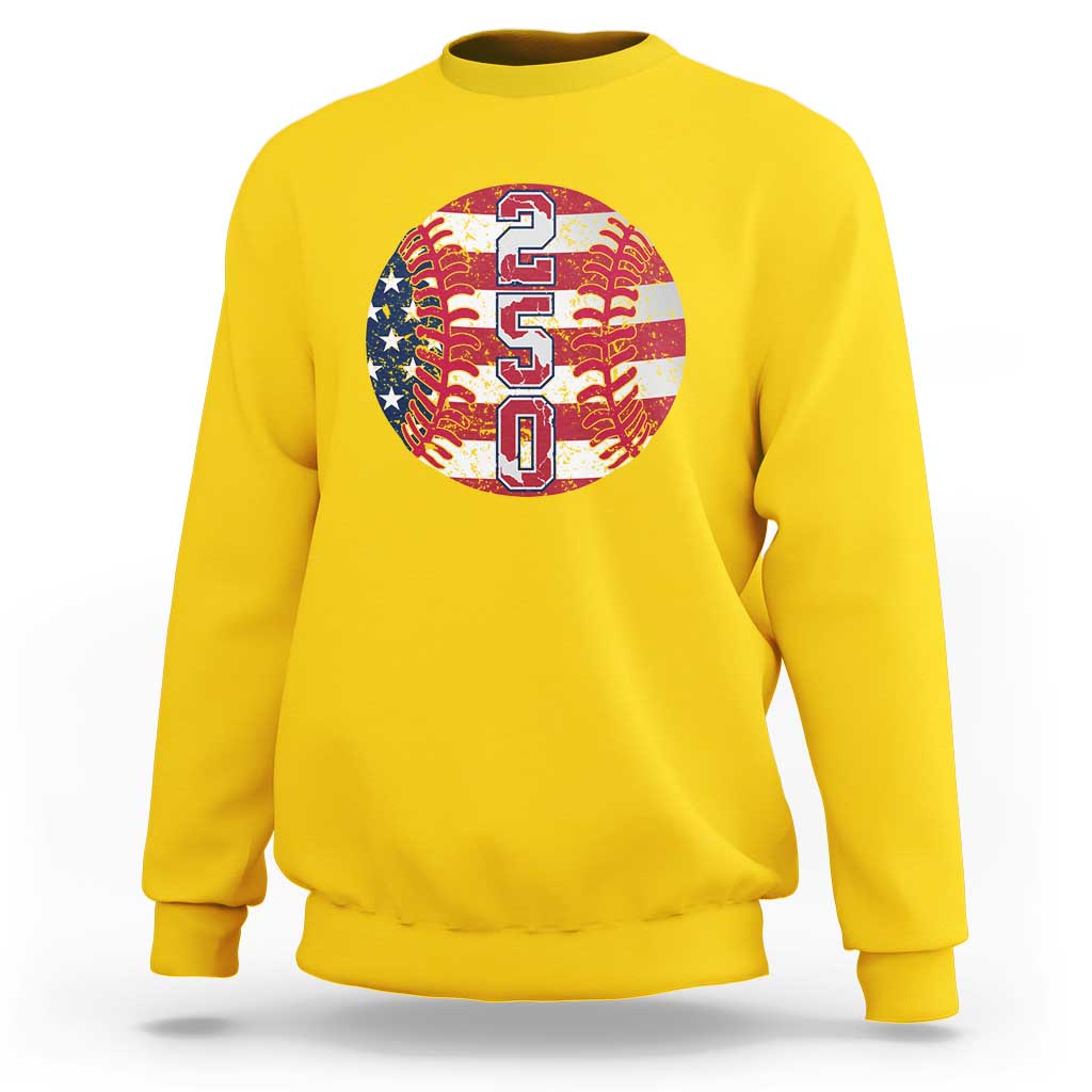 USA 250th Anniversary Baseball Sweatshirt Patriotic Athlete Gift