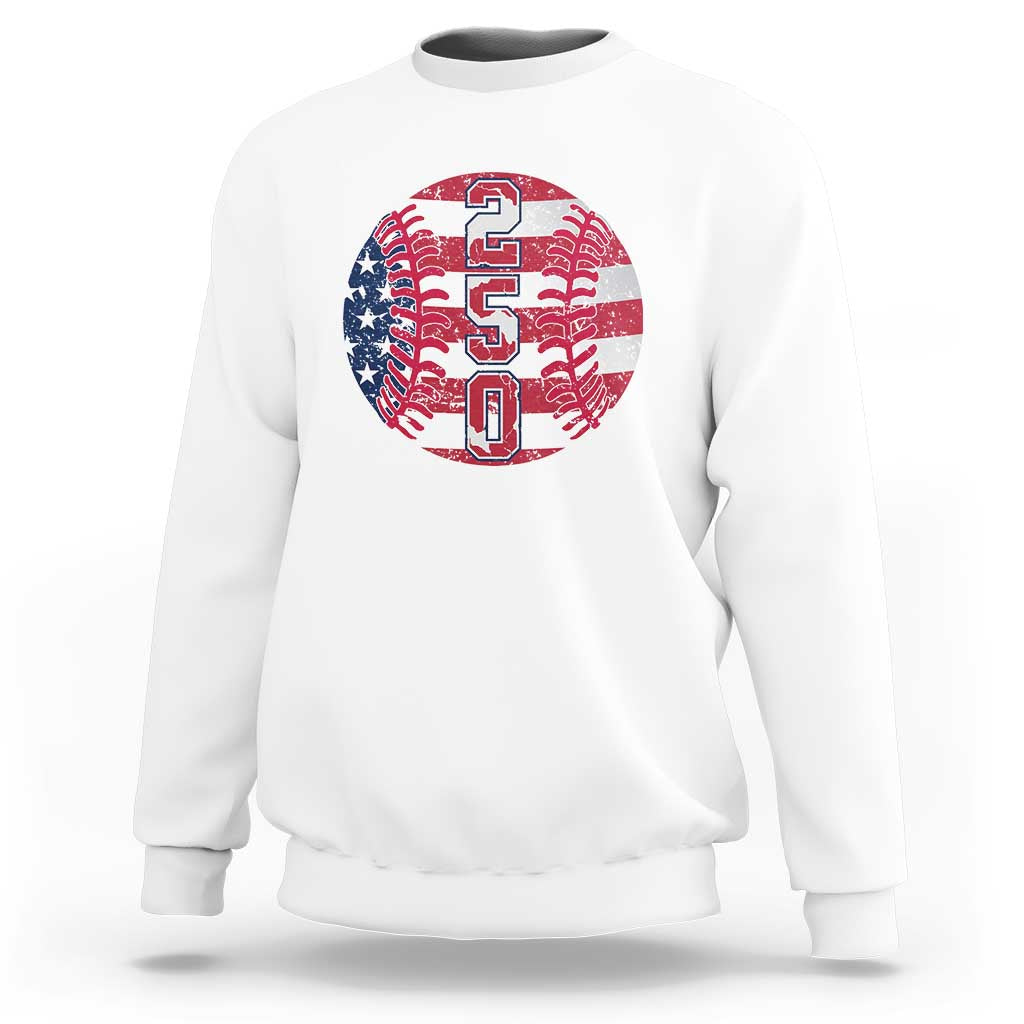 USA 250th Anniversary Baseball Sweatshirt Patriotic Athlete Gift