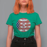 USA 250th Anniversary Baseball T Shirt For Women Patriotic Athlete Gift
