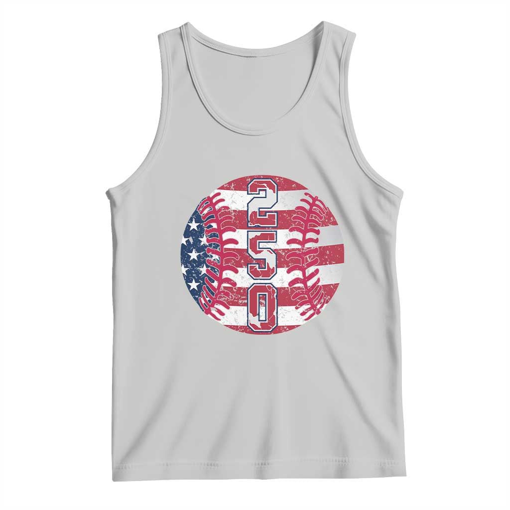USA 250th Anniversary Baseball Tank Top Patriotic Athlete Gift