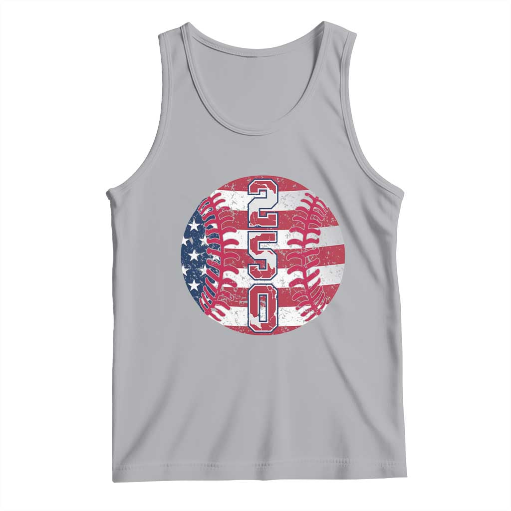 USA 250th Anniversary Baseball Tank Top Patriotic Athlete Gift