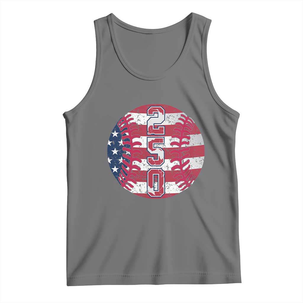 USA 250th Anniversary Baseball Tank Top Patriotic Athlete Gift