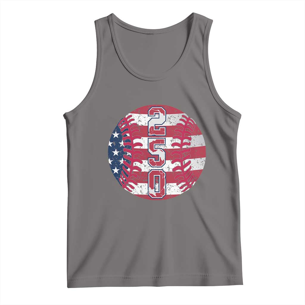 USA 250th Anniversary Baseball Tank Top Patriotic Athlete Gift