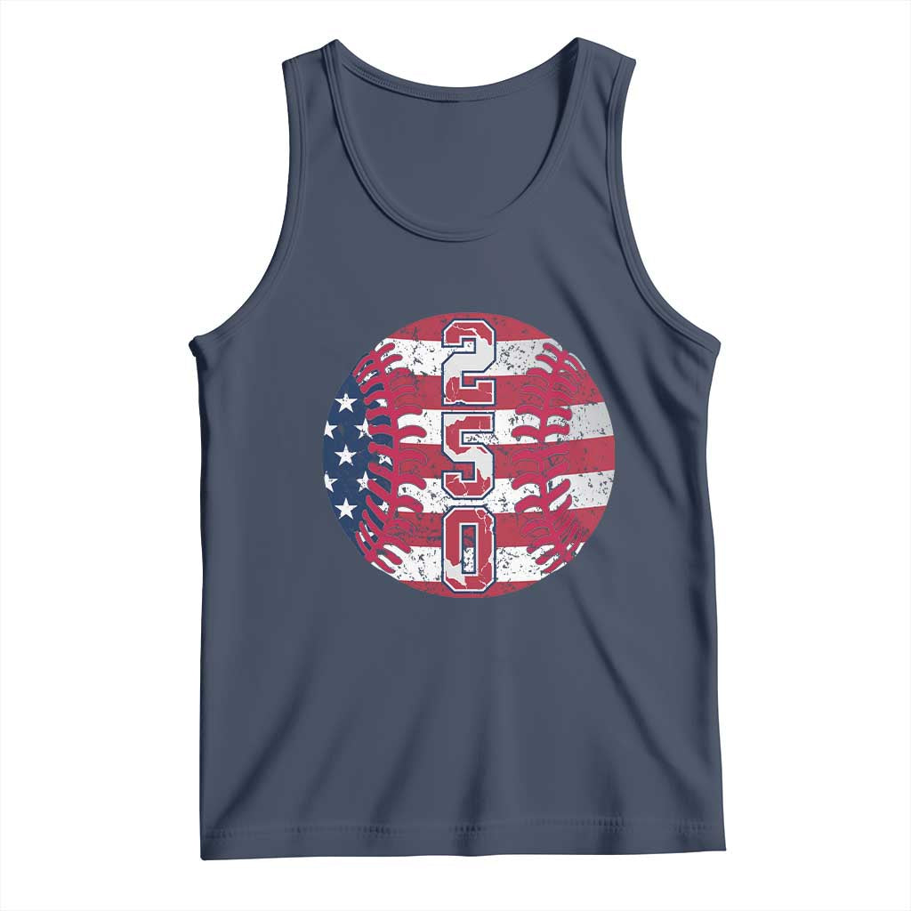 USA 250th Anniversary Baseball Tank Top Patriotic Athlete Gift