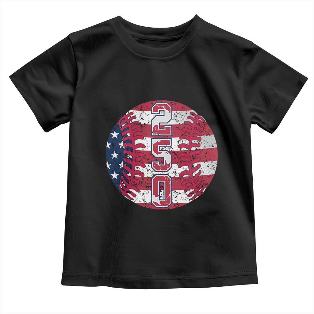 USA 250th Anniversary Baseball Toddler T Shirt Patriotic Athlete Gift