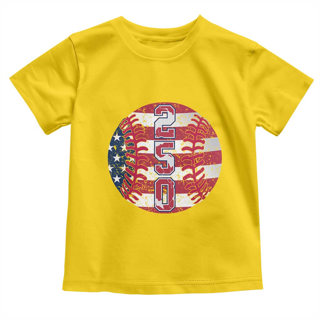 USA 250th Anniversary Baseball Toddler T Shirt Patriotic Athlete Gift