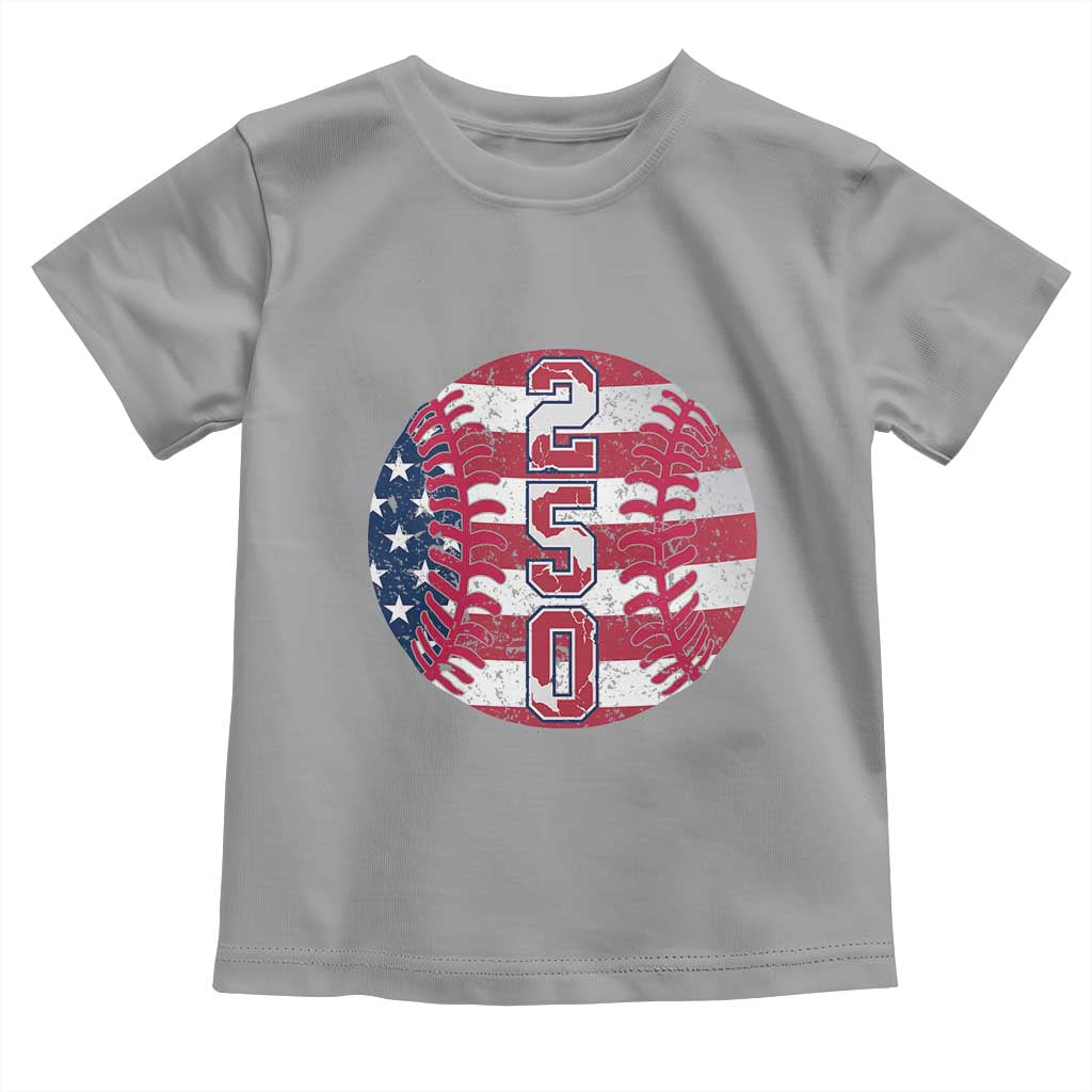 USA 250th Anniversary Baseball Toddler T Shirt Patriotic Athlete Gift