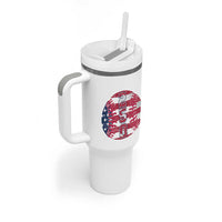 USA 250th Anniversary Baseball Tumbler With Handle Patriotic Athlete Gift