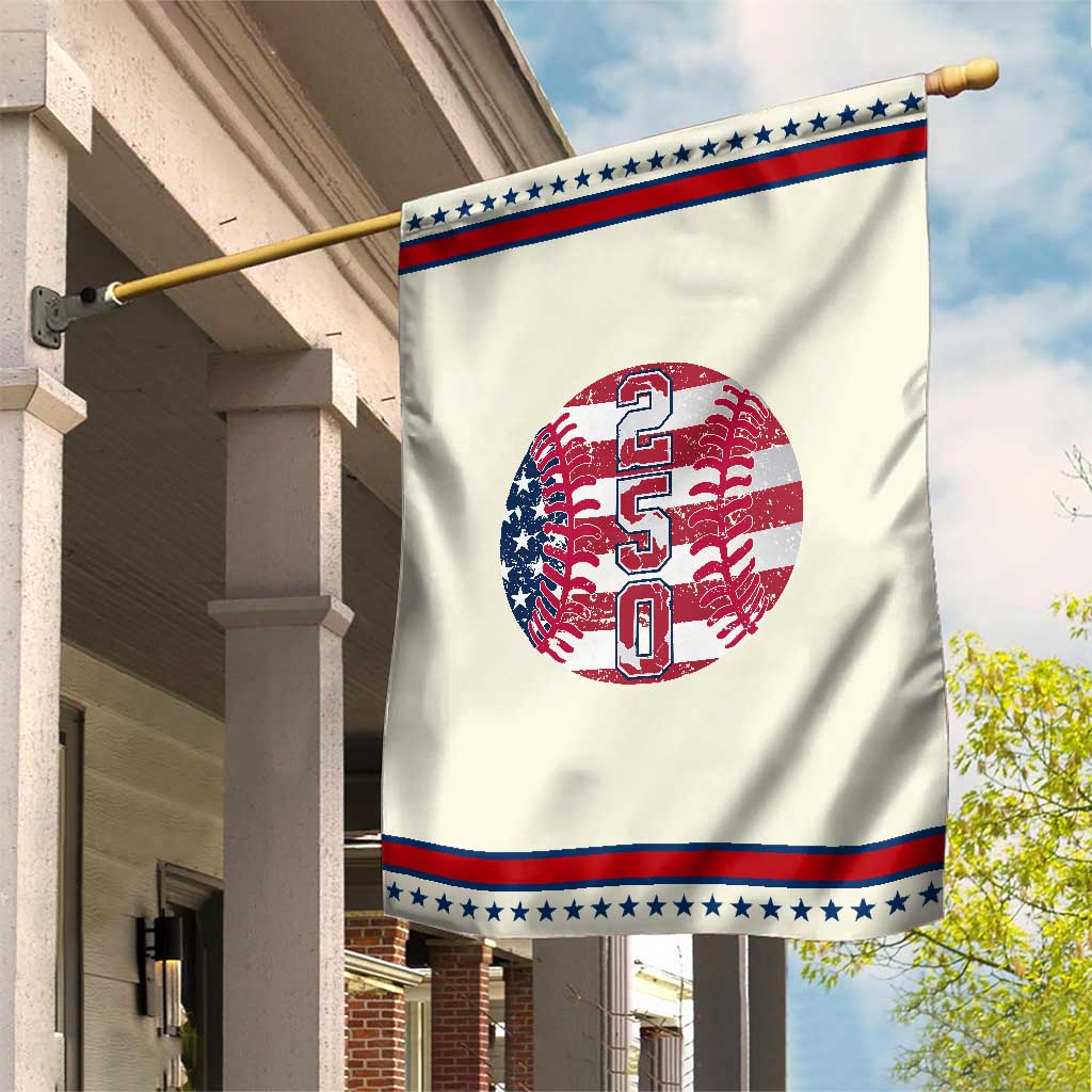 USA 250th Anniversary Baseball Patriotic Garden Flag Athlete Gift