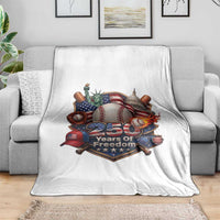 USA 250 Years Of Freedom Baseball Graphic Throw Blanket