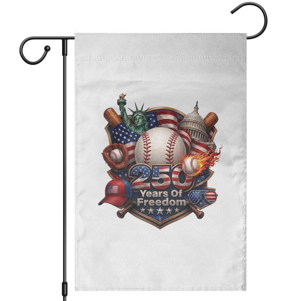 USA 250 Years Of Freedom Baseball Graphic Garden Flag