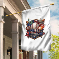 USA 250 Years Of Freedom Baseball Graphic Garden Flag