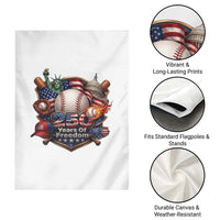 USA 250 Years Of Freedom Baseball Graphic Garden Flag